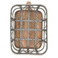 Mango Wood Serving Board with Iron 12 Bottle Caddy