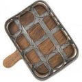 Mango Wood Serving Board with Iron 12 Bottle Caddy