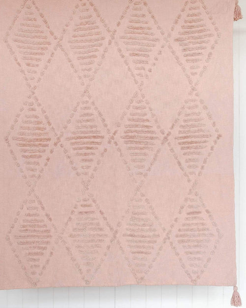Maya Throw Blanket - Dusty Blush - 125x150 Soft Furnishings Dianna-Lynn Decor