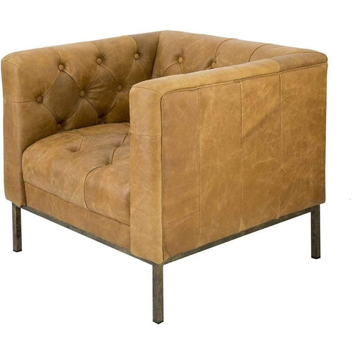 Mika Leather Armchair - Cognac Lounges and Chairs Dianna-Lynn Decor
