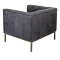 Mika Leather Armchair - Lead