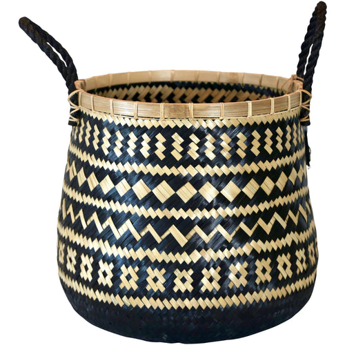 Oversize Zazu Tribal Basket with Rope Handles - Wide Basketware Dianna-Lynn Decor