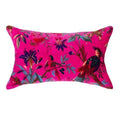 Pink Velvet Bird of Paradise Cushion Cover - 50 X 30 CM