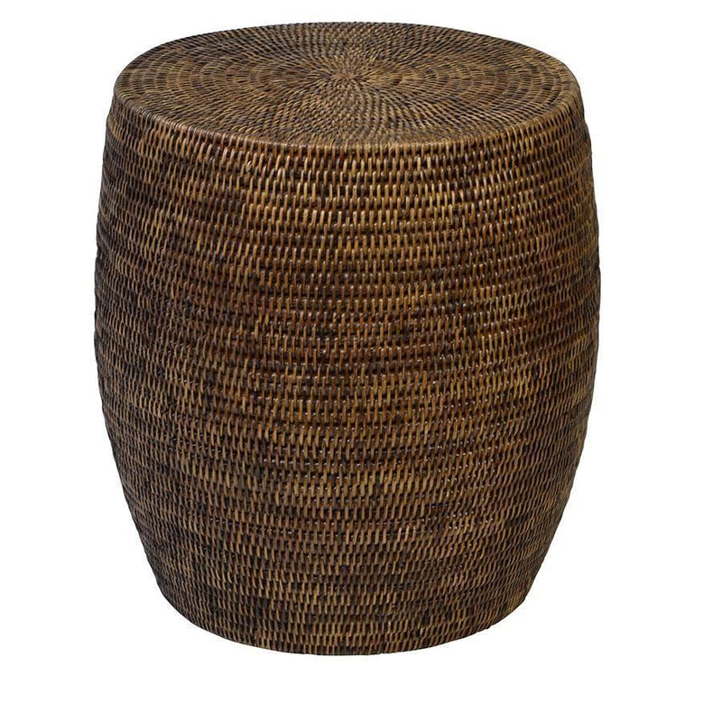 Plantation Drum Side Table - 45cmH