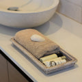 Rattan Towel Tray - Brown/Whitewash