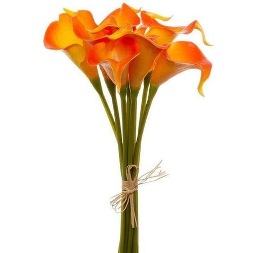 Real Touch Artificial Calla Lily Mini Bouquet (9 Flowers 35cmST) Artificial Flowers and Greenery Dianna-Lynn Decor