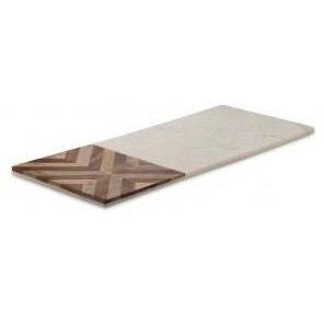 Rectangular Wood and Marble Cheese Board Serveware Dianna-Lynn Decor