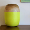 Round Vases in Natural and Green