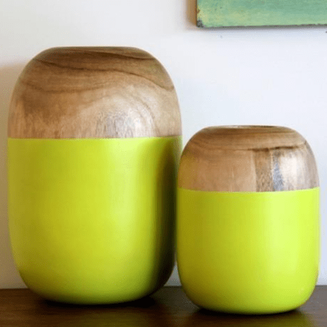 Round Vases in Natural and Green Planters and Vases Dianna-Lynn Decor