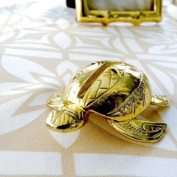 Sea Turtle Place Card Holder - Gold/Silver