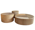 Sia Fluted Side Table - Natural