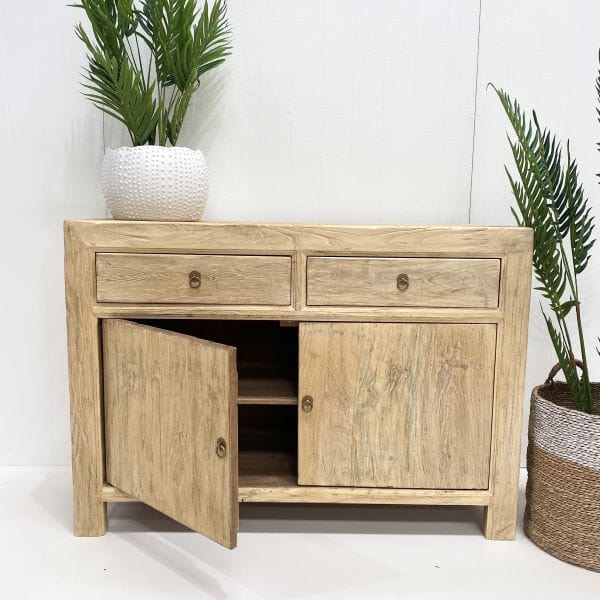 Recycled wood store cabinets