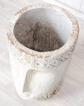 Small Fiti Face Planter Pot - White wash
