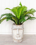 Small Maui Face Planter Pot - Antique White