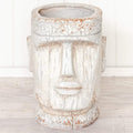 Small Maui Face Planter Pot - Antique White