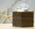 Square Rattan Tissue Box - Brown/Whitewash/Greywash