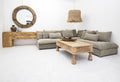 Taupe Lavinia Corner Sofa Suite - 100% Linen