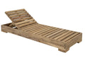 Teak Outdoor Sun Lounger - Lightly Bleached