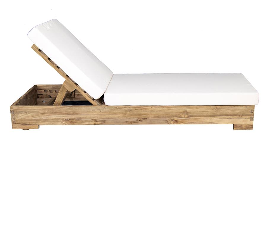 Teak Outdoor Sun Lounger Natural Dianna Lynn Decor