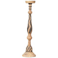 Tribal Mango Wood Candlestick - Medium