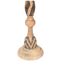 Tribal Mango Wood Candlestick - Medium