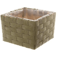Tropical Basket weave square planter basket 20x14cmH