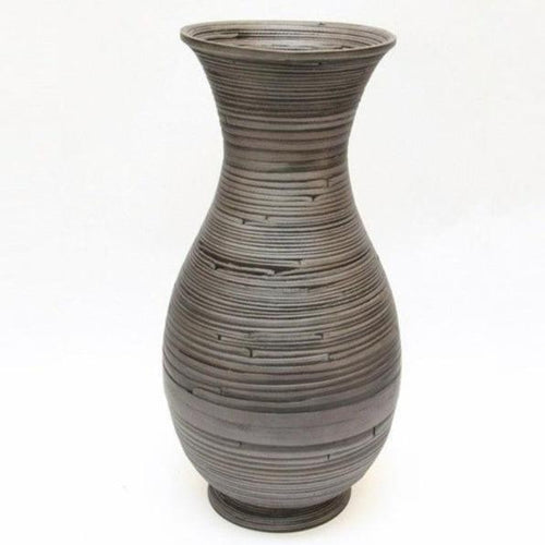 Vase Raw Matte Black Bamboo – Original (48.5cm) Planters and Vases Dianna-Lynn Decor