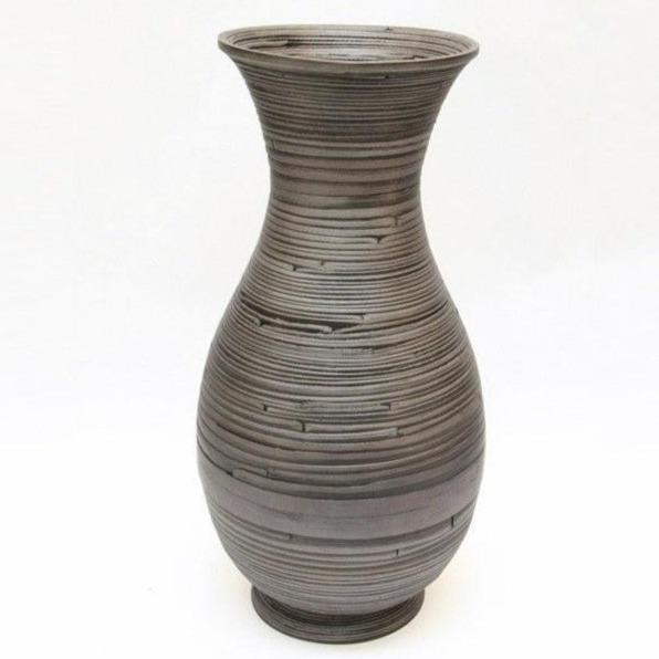 Vase Raw Matte Black Bamboo – Original (48.5cm)