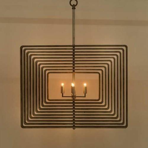 Walnut Timber Spiral Hanging Lamp