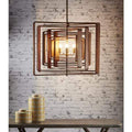 Walnut Timber Spiral Hanging Lamp