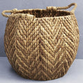 Water hyacinth Hexagonal Basket with Rope Handles