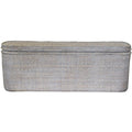 Whitewash Rattan Bed End Storage Chest