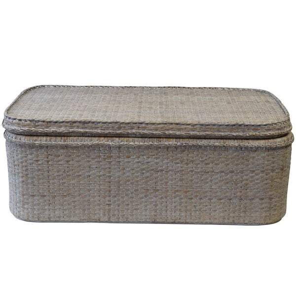 Whitewash Rattan Coffee Table