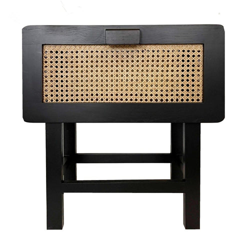 Zoe Bedside Table Black Bedroom Furniture Dianna-Lynn Decor